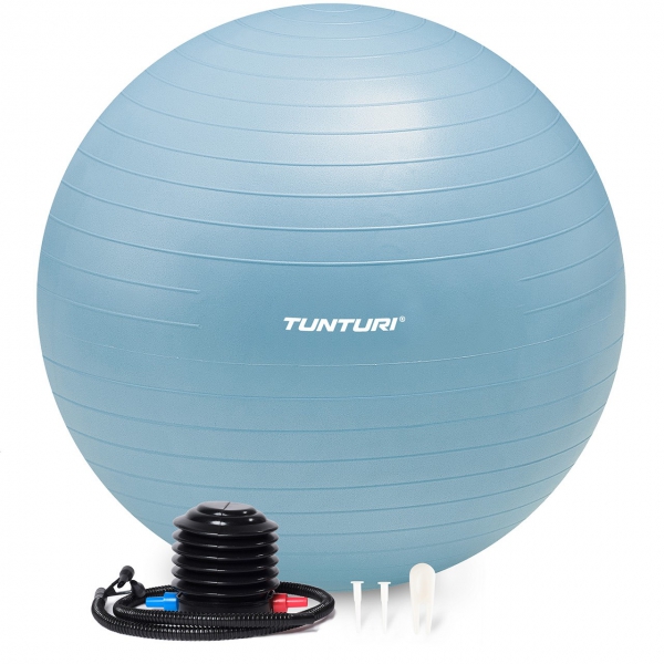 Tunturi Gym Ball - Fitnessball reissfest ABS 65 cm Hellblau